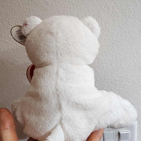 Ty‎ Pluffies Bear 8in White Christmas Candy Cane Polar bear 2005 - Picture 2 of 3
